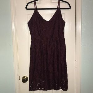 Charlotte Russe Burgundy Lace Dress